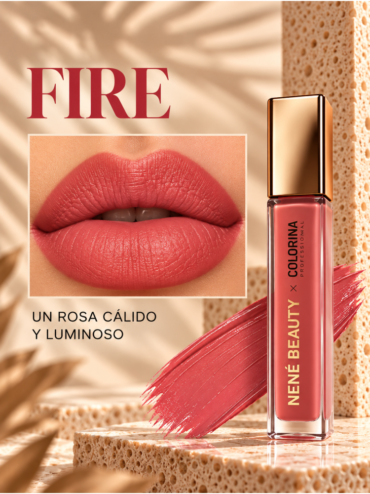 Labial Matte color Fire - Nené