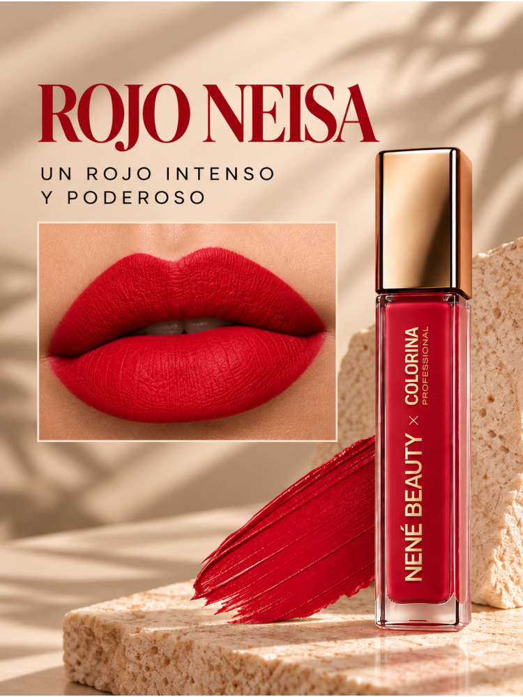 Labial Matte color Rojo Neisa - Nené
